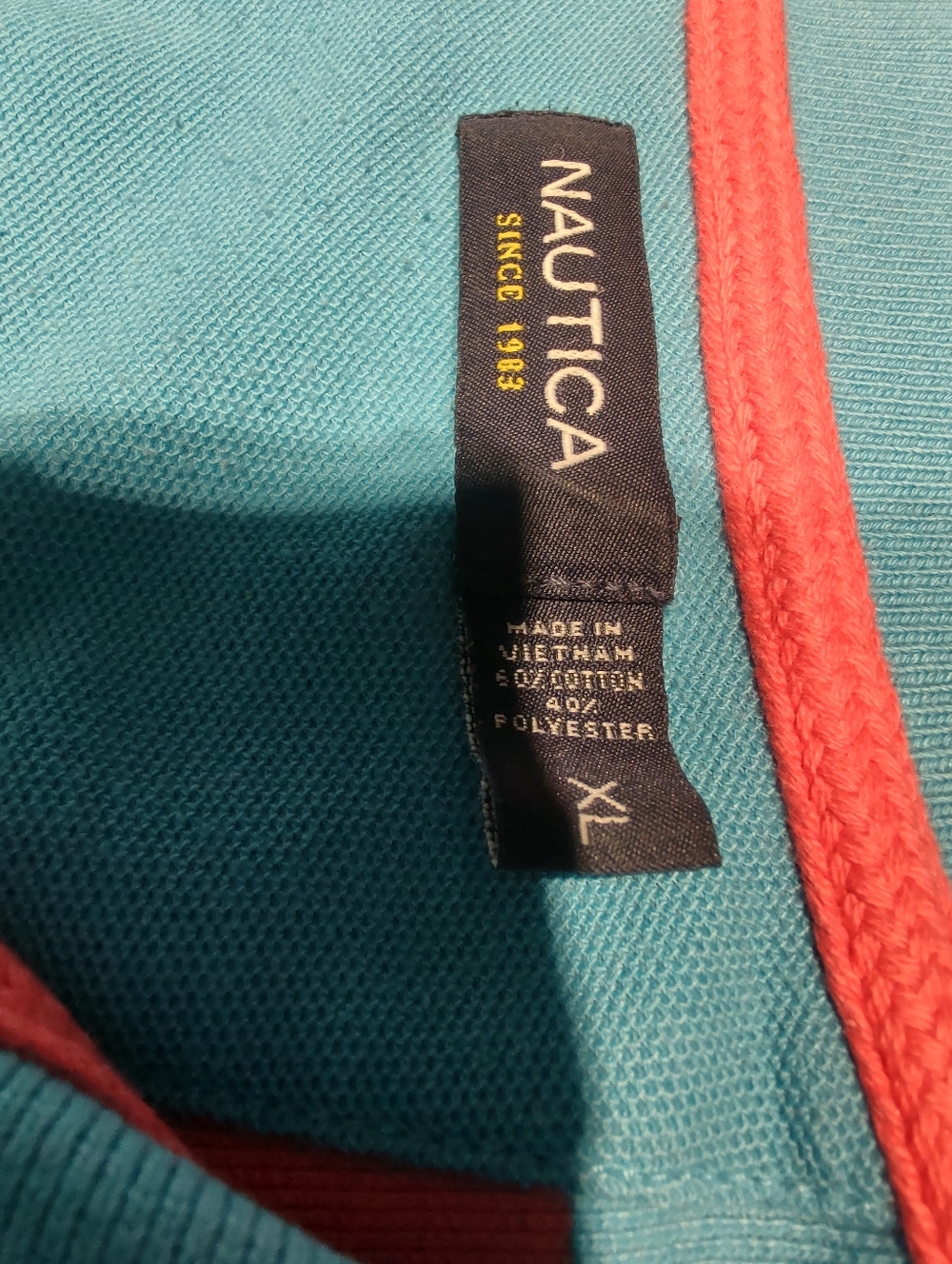 Nautica - Polo Shirt - Men's XL - Blue & Pink - Picture 6 of 6